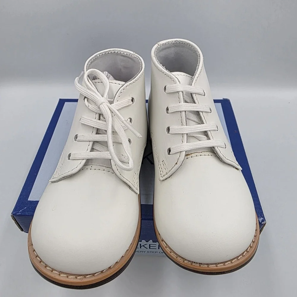 Josmo Infant Kids Boy-Girl First Walking Shoes Leather Boots 8190‎ White 7